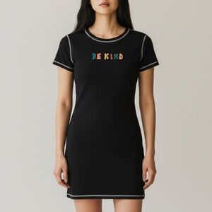 Mighty Fine Black T-Shirt Dress
